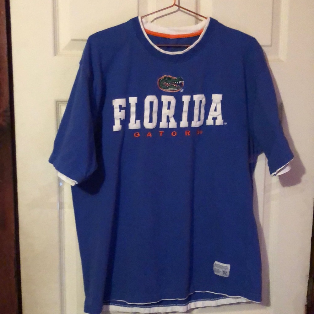 Florida Gators Graphic Letter Logo Blue T-Shirt Mens Large L